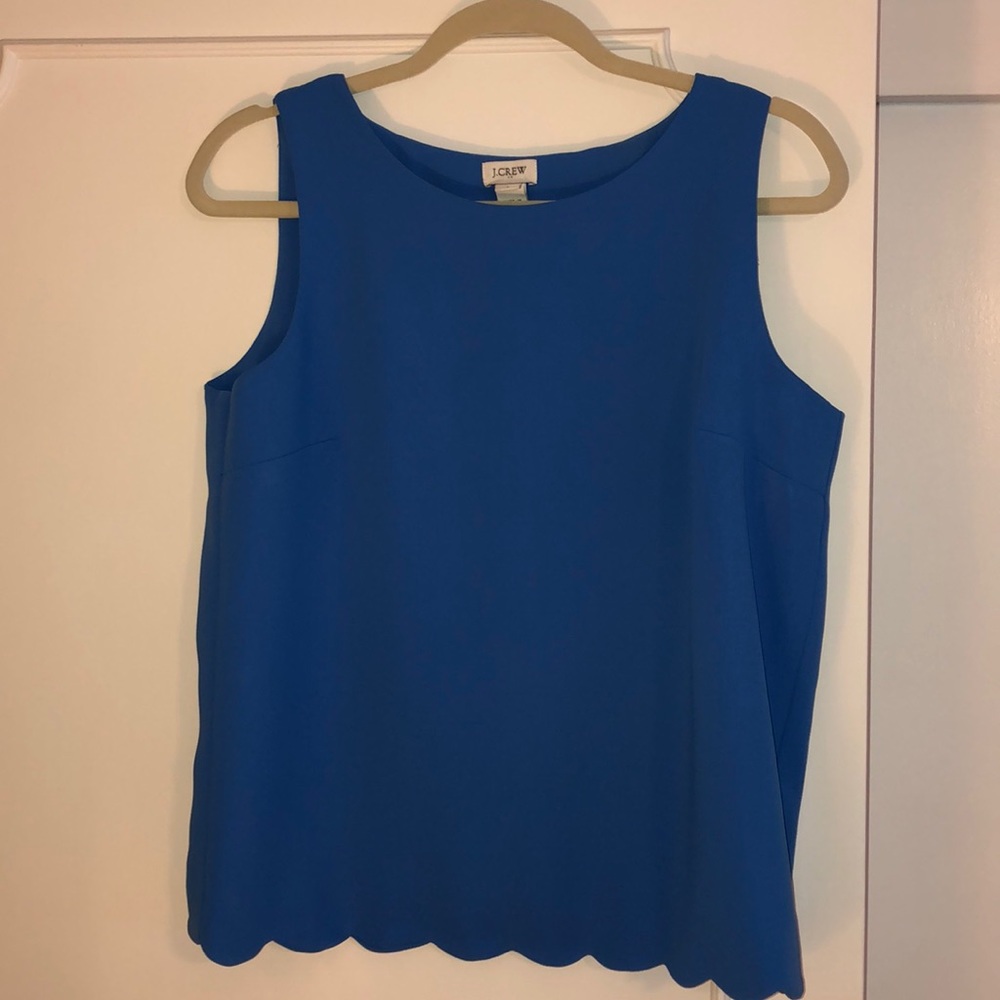 J. Crew factory scalloped tank blouse